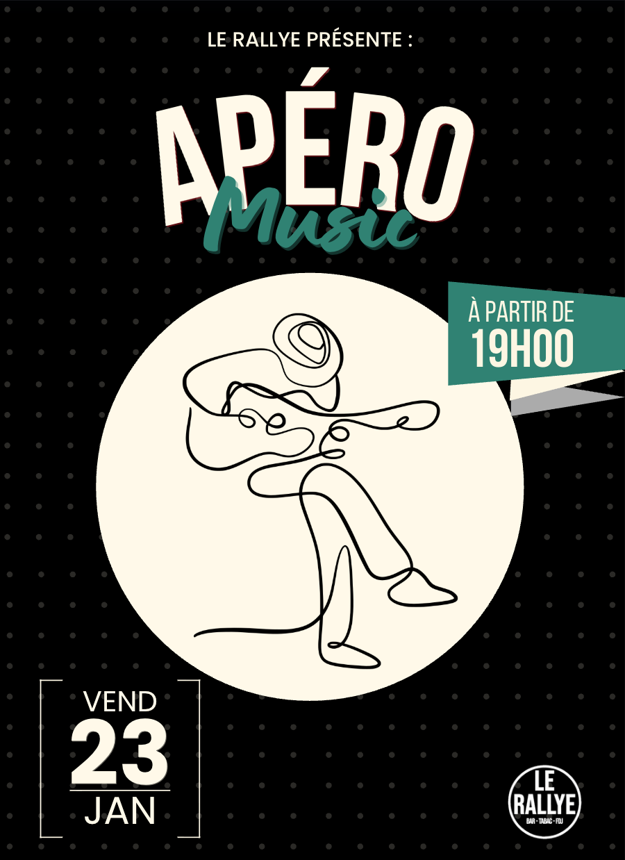Événement apéro Music – 23 janvier à 19h au bar PMU Le Rallye à Mouvaux